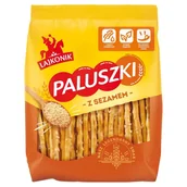 Inne przekąski suche - Lajkonik PALUSZKI Z SEZAMEM 150G zakupy dla domu i biura 42432187 - miniaturka - grafika 1