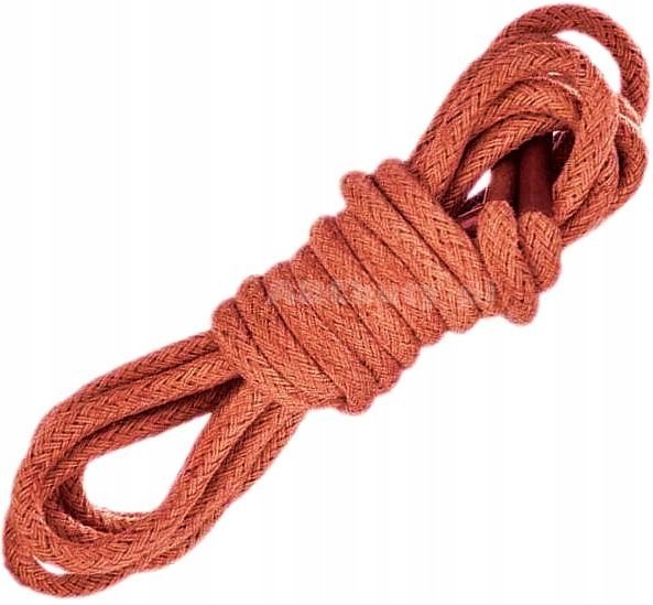 Sznurówki JASNY BRĄZ Sznurowadła 60 cm GRUBE OKRĄGŁE 5 mm BAWEŁNIANE G9-38