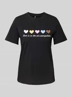 Koszulki i topy damskie - T-shirt o kroju regular fit z czystej bawełny model ‘MARIA’ - miniaturka - grafika 1