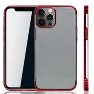 Etui i futerały do telefonów - Etui na telefon komórkowy Apple iPhone 12 / 12 Pro Red - Clear - TPU Silicone Case Backcover w kolorze przezroczystej czerwieni - miniaturka - grafika 1