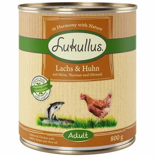 Lukullus łosoś i kurczak - 6 x 800 g - Mokra karma dla psów - miniaturka - grafika 1