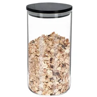 Pojemniki kuchenne - Excellent Houseware Pojemnik szklany z uszczelką do przechowywania kuchenny słój słoik na kawę produkty sypkie 800 ml - miniaturka - grafika 1