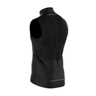COMPRESSPORT Kamizelka biegowa męska HURRICANE WINDPROOF VEST black - Bluzy sportowe męskie - miniaturka - grafika 8
