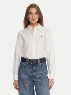 Koszule damskie - Tommy Hilfiger Koszula WW0WW46111 Biały Relaxed Fit - miniaturka - grafika 1