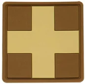 Odzież taktyczna i umundurowanie - Naszywka medyczna M-Tac Medic Cross Square PVC - Coyote (51124005) - miniaturka - grafika 1