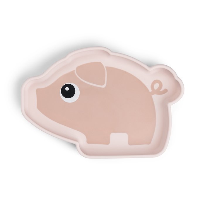 Done by Deer Talerzyk z Przyssawką Stick&Stay Świnka Pigee Powder