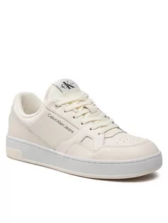 Sneakersy męskie - Calvin Klein Jeans Sneakersy Basket Cupsole Lacup Low YM0YM00497 Beżowy - grafika 1