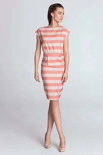 Sukienki - Letnia ołówkowa sukienka w paski - grafika 1