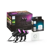 Lampy ogrodowe - Philips Hue Lily Outdoor Bundle 3 szt. spot+bridge - miniaturka - grafika 1