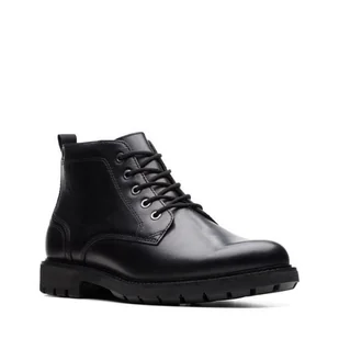 Clarks Batcombe Mix [black leather] - rozmiar 43 - Botki męskie - miniaturka - grafika 1