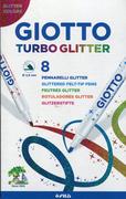 Przybory szkolne - Giotto Flamastry Turbo Glitter 8 sztuk Fila - miniaturka - grafika 1