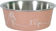 Miski dla psów - ZOLUX Antypoślizgowa miska dla psa LOVE kol. łososiowy 750ML - miniaturka - grafika 1
