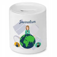 Skarbonki - SKARBONKA DLA DZIENNIKARZA JOURNALISM PREZENT z Nadrukiem ze Zdjęciem - miniaturka - grafika 1
