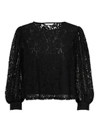 Koszulki i topy damskie - ONLY Women's ONLYRSA 78 LACE TOP WVN Shirt, czarna, XL - miniaturka - grafika 1