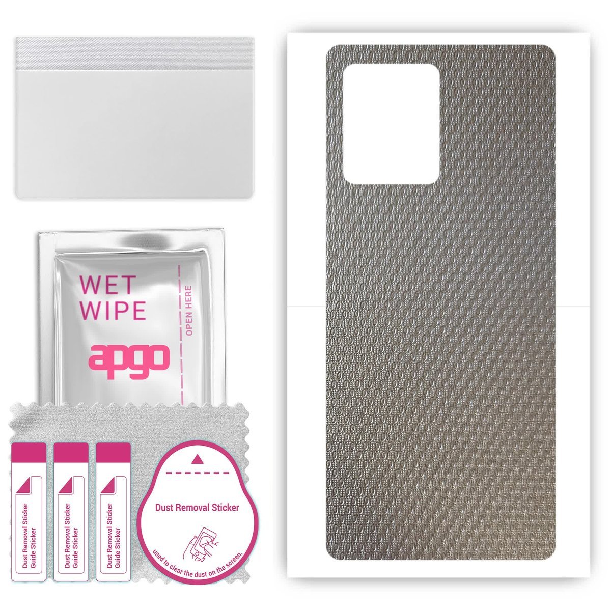 Folia naklejka skórka strukturalna na TYŁ do Motorola Moto G53 - Aluminium krople - apgo SKINS