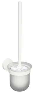Sapho X-Round - Szczotka do WC ścienna z uchwytem, szkło matowe/biały XW301 - Akcesoria do wc - miniaturka - grafika 1