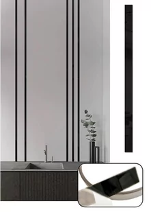 Czarna Listwa Dekoracyjna Metalowa Samoprzylepna Ozdobna 2Cm X2,4M - Dekoracje domu - miniaturka - grafika 1