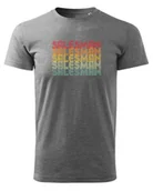 Koszulki i topy damskie - Koszulka dla Handlowca Salesman Sprzedawca Szary XL - miniaturka - grafika 1