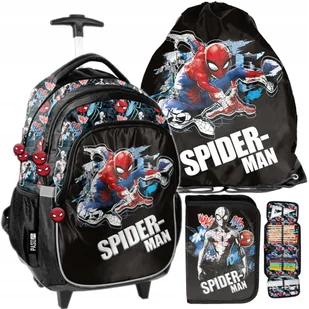 Plecak szkolny na kółkach dla chłopca tornister Spiderman Zestaw do szkoły - Plecaki szkolne i tornistry - miniaturka - grafika 1