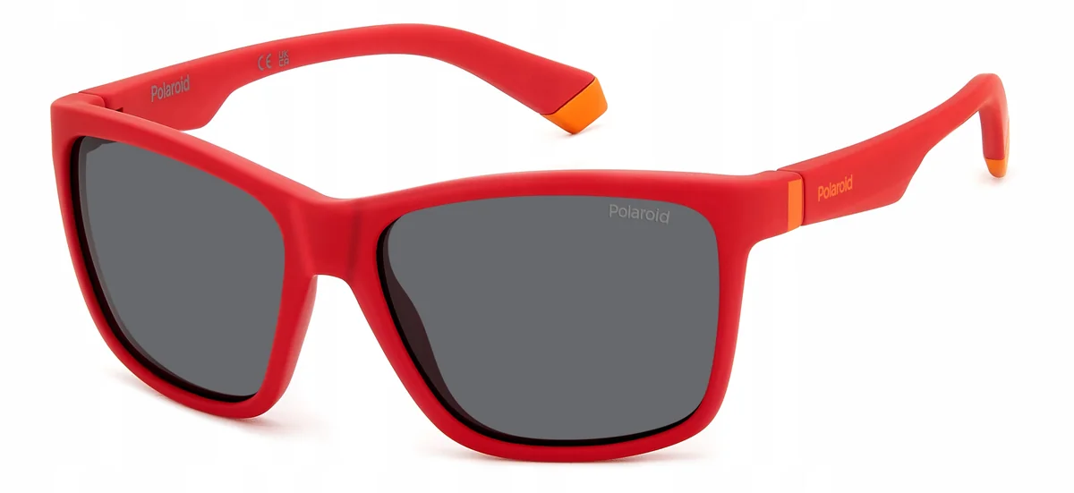 Okulary przeciwsłoneczne dziecięce Polaroid PLD 8057/S matte red/grey OS