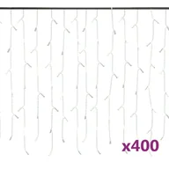 Oświetlenie świąteczne - vidaXL vidaXL Zasłona świetlnych sopli, 10 m, 400 kolorowych diod LED - miniaturka - grafika 1