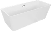 Wanny - Mexen Volta wanna wolnostojąca przyścienna 150 x 75 cm, biała, przelew gun gray szczotkowany - 51131507500-66 - miniaturka - grafika 1