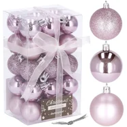 Springos Bombki choinkowe 30 szt ozdoby świąteczne zestaw 3cm różowy UNIWERSALNY 30111-uniw