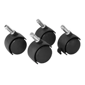 Kosze na śmieci - Kółka do kosza HAILO Big-Box czarne 4szt. - miniaturka - grafika 1