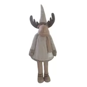 Ozdoby bożonarodzeniowe - Renifer tekstylny 154 cm beżowy - miniaturka - grafika 1