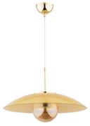 Lampy sufitowe - Złoty zwis z szerokim kloszem, lampa do kuchni AL 61212 z serii ARUM - miniaturka - grafika 1