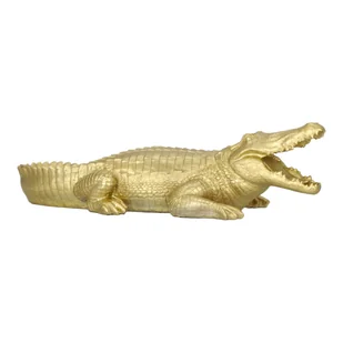 Dekoracja Victor Krokodyl złoty 39cm - Figurki dekoracyjne - miniaturka - grafika 3