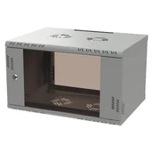 Szafy rack - Szafa wisząca Professional 19" 6U, 450mm, drzwi szklane, szara - miniaturka - grafika 1