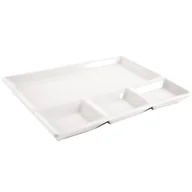 Miski i półmiski - Talerz porcelanowy dzielony do serwowania taca - miniaturka - grafika 1