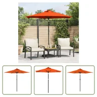 Parasole ogrodowe - The Living Store Parasol ogrodowy na stalowym słupku - terakota - 225x225x212 cm - Parasol Ogrodowy - miniaturka - grafika 1