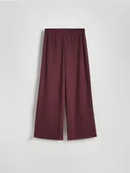 Spodnie damskie - Reserved - Dzianinowe spodnie - bordowy - miniaturka - grafika 1