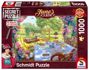 Puzzle June`s Journey (Secret Puzzle) Herbatka w ogrodzie 1000 elementów - Puzzle - miniaturka - grafika 1
