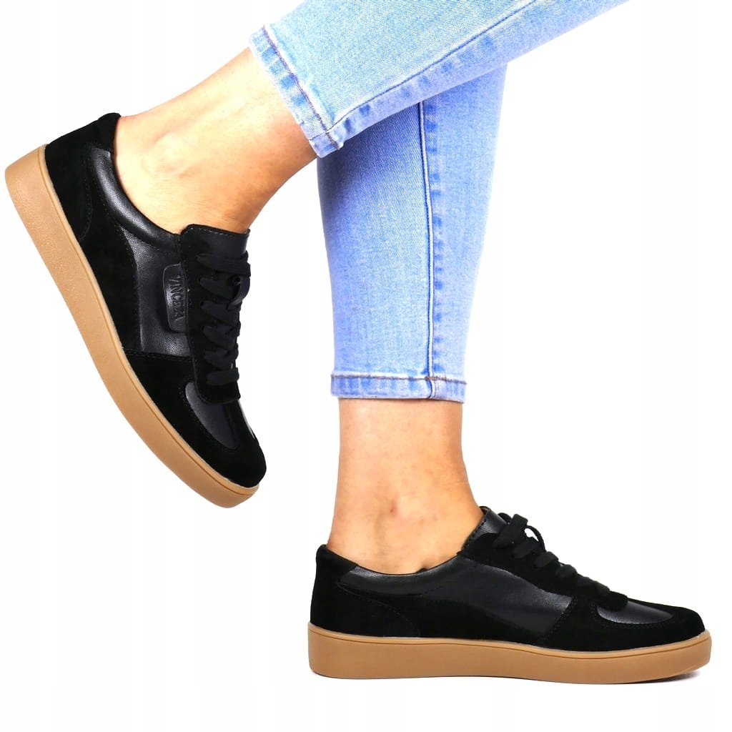 PÓŁBUTY SKÓRA BUTY DAMSKIE SPORTY TRAMPKI SNEAKERSY SKÓRZANE WYGODNE ZOBACZ