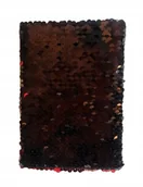 Notesy i bloczki - Notes brulion A6 krata twarda oprawa 200 kartek cekiny - miniaturka - grafika 1