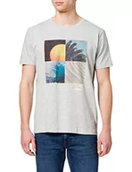 Koszulki męskie - edc by ESPRIT Męski T-shirt, 044/jasnoszary 5, XS - miniaturka - grafika 1