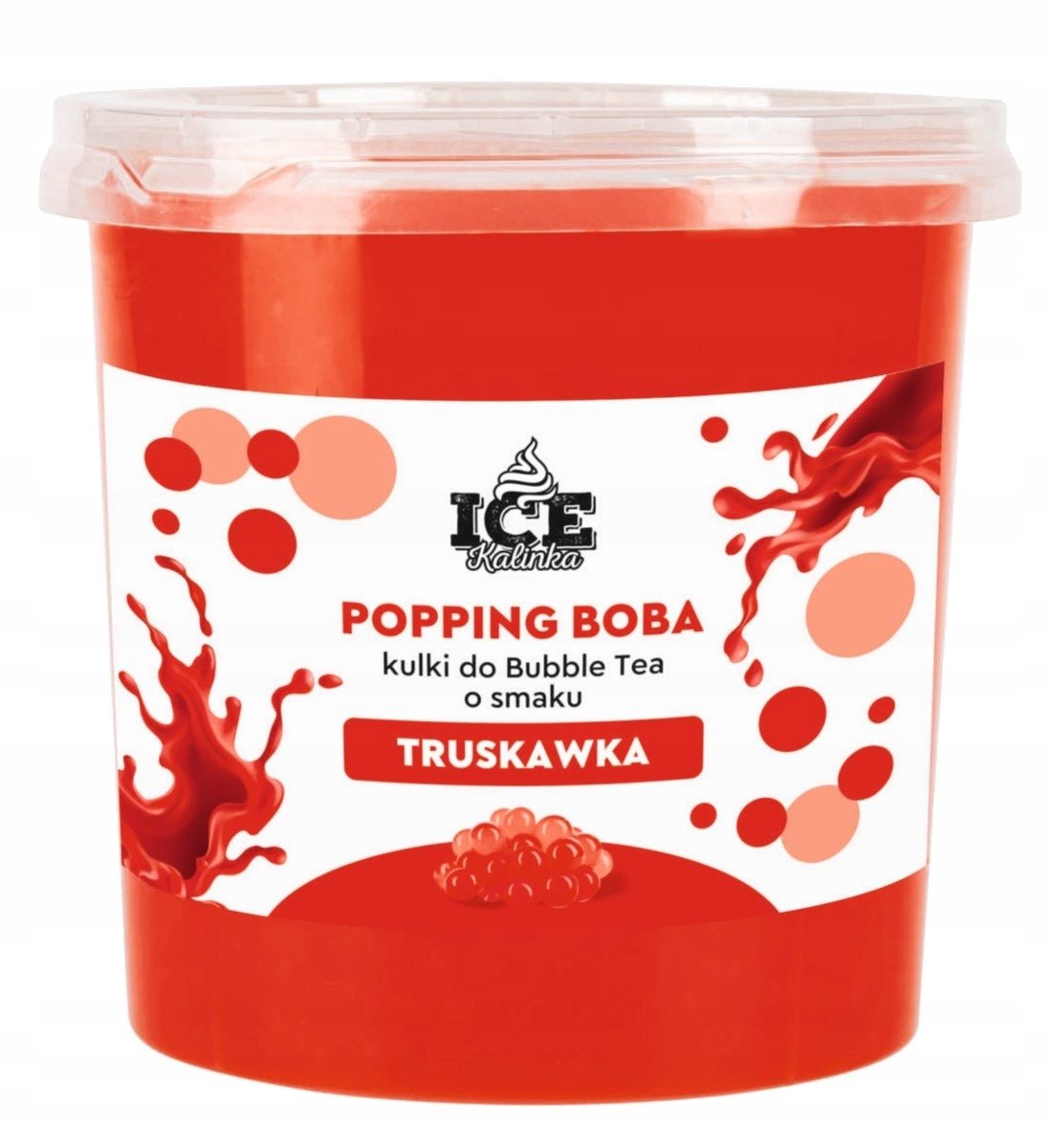 Kulki do Bubble Tea Truskawka 3 kg Popping boba o smaku truskawkowym