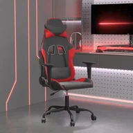 Fotele gamingowe - vidaXL Fotel gamingowy, czarno-czerwony, sztuczna skóra - miniaturka - grafika 1