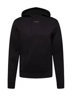 Bluzy męskie - bugatti Męska bluza z kapturem 8950-85195, czarna, normalna - miniaturka - grafika 1