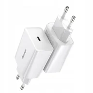 Ładowarki do telefonów - Baseus Ładowarka szybkie ładowanie 20W USB-C sieciowa 65W biała PD 3A - miniaturka - grafika 1