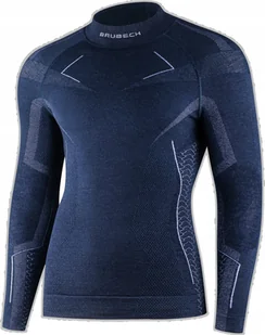 Brubeck LS1666M Bluza męska EXTREME MERINO granatowy M - Bluzy sportowe męskie - miniaturka - grafika 1