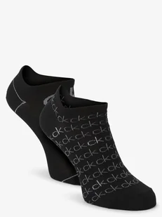 Calvin Klein Damskie skarpety do obuwia sportowego pakowane po 2 szt. Kobiety Bawełna czarny wzorzysty, ONE SIZE - Skarpetki damskie - miniaturka - grafika 1