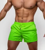 Kąpielówki męskie - Krótkie męskie spodenki plażowe z kieszeniami seledynowe Recea - miniaturka - grafika 1