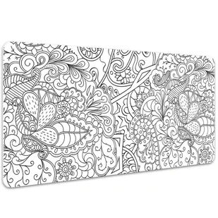 Mata na biurko Abstrakcyjne rośliny 100x50 cm - Podkładki na biurko - miniaturka - grafika 1