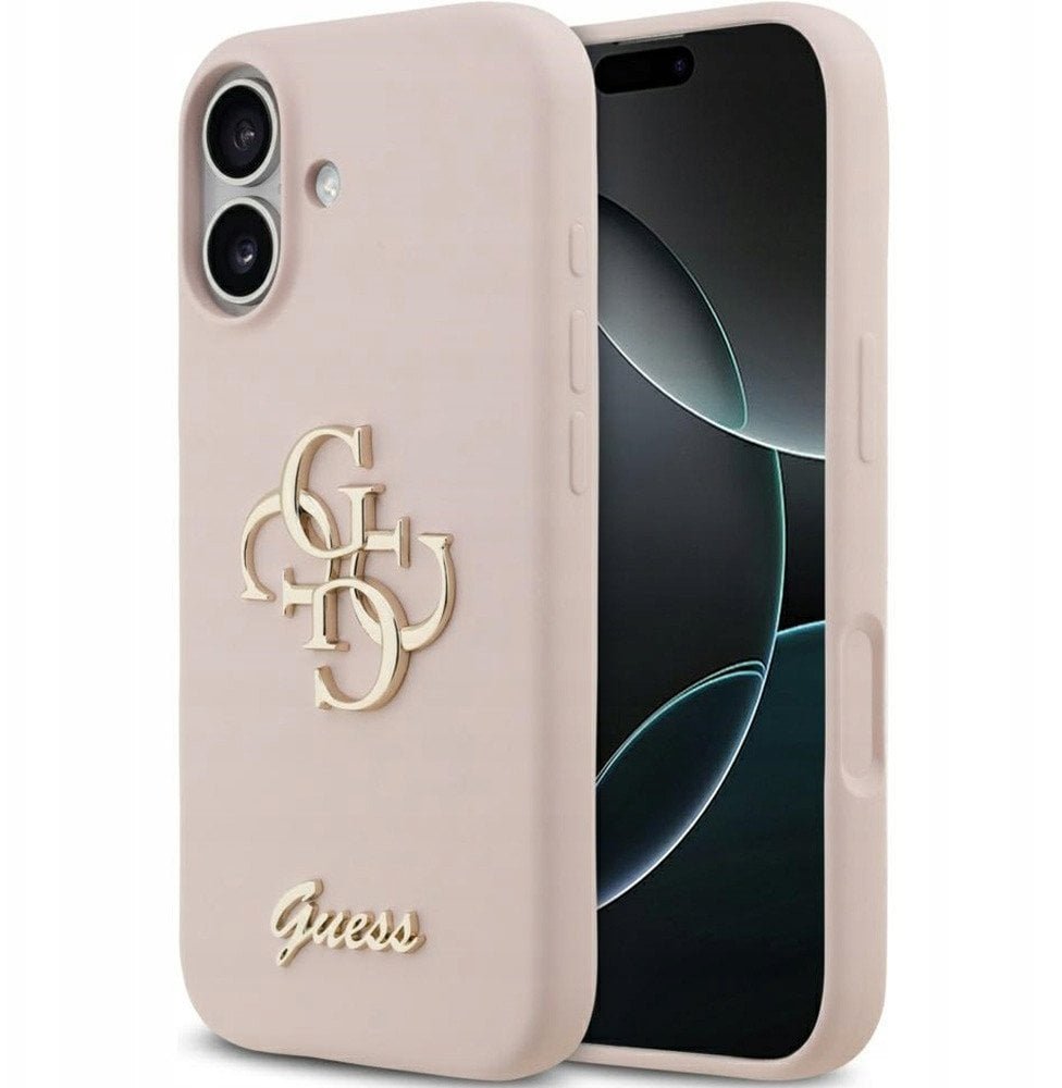 Guess Silicone Big 4G Script Case for iPhone 17 Pink