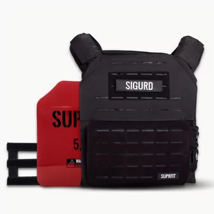 Suprfit Sigurd 3D Weight Vest - Black 5.75 lbs/Red - Rękawiczki sportowe męskie - miniaturka - grafika 1