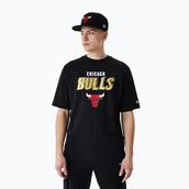 Koszulki męskie - Koszulka męska New Era Team Script OS Tee Chicago Bulls black - miniaturka - grafika 1